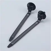 CHENGHAO 50PCS Car Cable Fastening Ties Nylon Black Car Auto Cable Strap Push Mount Wire Tie Retainer Clip Clamp