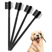 4 Pcs Tear Stain Remover Comb Dog Flea Comb Double-Sided Multifunctional Dog Eye