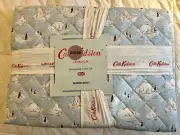Cath Kidston New QUEEN Polar Ice Blue Quilt 100% Penguins Polar Bears Ice Berg