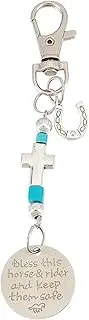 NICENEEDED Horse Saddle and Bridle Charm Clip, Bridle Saddle Charm for Horse Rider Saddle Rope Keychain, Horseshoe Keychain Vintage Horse Saddle Keychain Western Alloy Keychain with Buckle, multisize,