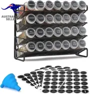 Spice Rack with 28 Spice Jars, Organizer for Cabinet, Spice Jars with Labels, Ch