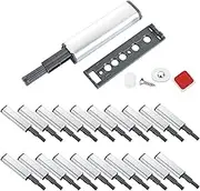 20 Pack Magnetic Push Latches for Cabinet, Push to Open Door Latch - Heavy Duty Push Release Catches Kitchen Drawer Pop Out Latch, Gray