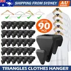 90Pcs Triangles Clothes Hanger Clothes Hanger Connector Hooks Triple Space Saver