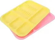 2Pcs Divided Tray Plastic Storage Plates for Organizing Oral Care Items Each and Scratch Stain Resistant for Tools