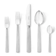 Georg Jensen Sterling Silver Flatware 5 pcs. Set - Bernadotte - NEW