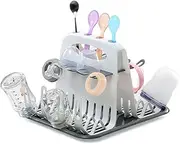 KALWEL Bottle Rack Dryer, Upright Bottle Drying Rack, Portable, Travel Baby Bottle Drying Rack, Suitable for Bottles, Nipples, Spoons