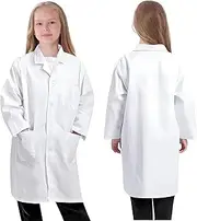 White Doctor Lab Coat for Girls and Boys Doctor White Unisex Lab Coat Costumes, Lightweight lab coat, Halloween Doctor Dress Up Lab Costume