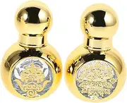 Vaguelly 2Pcs Portable Glass Roller Bottles Travel Refillable Containers for Essential Oils and Perfumes Compact Design for Aromatherapy Smooth Application Versatile Mini Vials