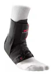 McDavid 195 Ultralight Ankle Brace with Straps - Black - Large