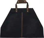 Rothco Backwoods Wax Canvas Log Carrier ? Indoor/Outdoor Firewood Bag, Black