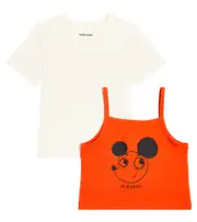 [Mini Rodini] Mini Rodini Ritzratz cotton tank top and T-shirt set Y 10/11 multicoloured