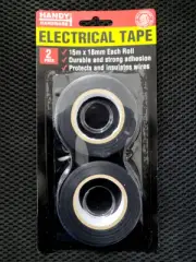 HANDY HARDWARE - 2PK Electrical Tape - 15M x 18mm each roll
