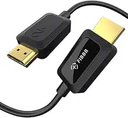 FIBBR 8K HDMI Fiber Optic Cable, 48Gbps Ultra High Speed HDMI 2.1 Cable/AOC Support 8K@60Hz, 4K@120Hz/144Hz HDR eARC Compatible with PS5, Xbox Series X, PC, TV (5M)