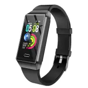 X9 Women Physiological Reminder Heart Rate Blood Pressure Monitor 1.14inch IPS Display IP67 Smart Watch BLACK COLOR