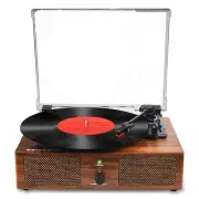 Vintage Bluetooth Turntable Record Player with Built-in Speakers RCA Output