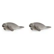 2x Schleich Kids/Childrens Toy Play Replica Figurine Manatee Pretend Animal 3y+