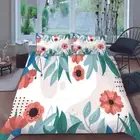 Cartoon Flower Leaves Duver /doona Cover Double Comfort Queen Bedding Set