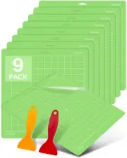12X12 Cutting Mat 9 Pack Standard for Cricut Maker/Maker 3/Explore 3/Air 2/Air/O
