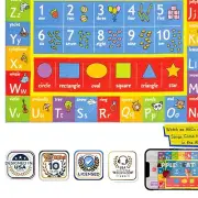 Multi-Functional ABC Alphabet & Numbers Rug for Kids' Bedrooms & Classrooms