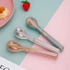 3pcs/set Soup Spoon Eco-friendly Non-fading Anti-slip Spoon Cutlery Set