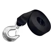 Boat Straps for Trailer, Heavy Duty Tow Straps with Hooks | Winch Rope with Hook, 10,000 lb Breaking Strength | Self-propelled Towing Boat Trailer Strap