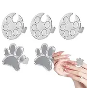 Palette Ring,5X Wearable Gel Polish Palette | Stainless Steel Nail Art Display Plate, Manicure Mixing Tools for Nail Design Lovers