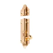 1401 Barrel Bolt Victorian Polished Brass L100xW32mm Bolt 9mm