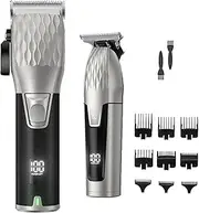 HEERLIKE Cordless Hair Trimmers for Men Professional Hair Clippers Beard Trimmers with Led Dispaly Cordless Haircut Barber Set Grooming Kit for Family Baby Boyfriend Grandfather