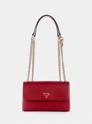 GUESS Red Daryna Convertible Crossbody Flap Bag
