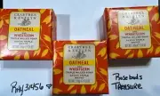 3x Crabtree & Evelyn Oatmeal & Wheatgerm Triple Milled Bar Soap 3.5 Oz NEW LOT