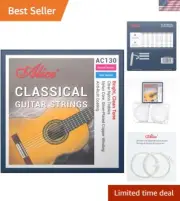 Classical Guitar Strings 2 Pack Clear Nylon Medium Tension Anti-Rust Coating