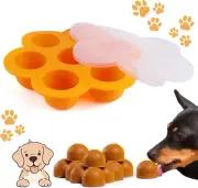 Frozen Dog Treat Mold Large for Pupsicle with Lid, Silicone Ice Tray Molds fo...