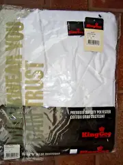 DUST COAT/ LAB COAT in WHITE size 112 poly/cotton free post KING GEE