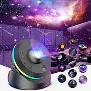 4K HD Galaxy Projector, 13 in 1 Planetarium Star Projector, 360°Rotatable Realistic Nebula Projector, Night Light Projector with Timer & Dynamic Meteor for Bedroom Home Theater Living Room Decor