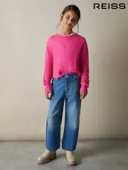 Reiss Pink Aluna 4-9 yrs Rib-Knit Jumper With Wool and Alpaca (AM4073) | $75