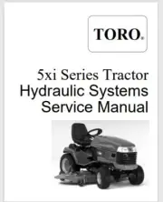 Toro 5xi Hydraulic Systems, Transmission Service Manual 130 pages