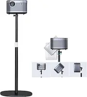 Generic Projector Stand, Universal Floor Mount with Adjustable Height 20''-50'', 360° Rotatable, Carbon Steel, Compatible with Projector, Camera, Webcam for Home & Office