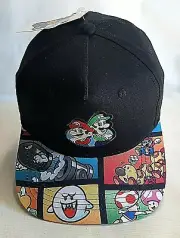 NEW Super Mario Bros. Trucker Ball Cap Adjustable Hat Snapback Size Youth/Teens