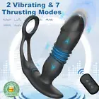 Cock Ring Vibrating Dildo G-Spot Massager Anal Butt Plug Sex Toy For Women Men