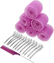 KAILIKETIY 1 Set Curling Iron Set Hair Curler Curlers for Short Hair Roller for Bangs Large Hair Rollers Heatless Curls for Long Hair Hot Rollers for Long Travel Curlers Resin Purple