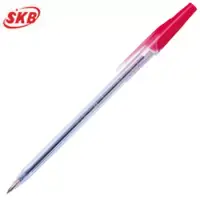 在飛比找博客來優惠-(盒裝12支)SKB SB-202秘書型原子筆0.7紅