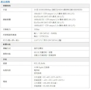 (現貨)TP-Link TL-SG1016D 16埠Gigabit網路交換器/Switch/Hub