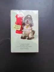 Vintage PLAYING CARDS by Remembrance - Black White Cocker Spaniel NEW SEALED