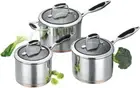 Coppernox Saucepan 3-Pieces Set, Multicolour
