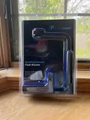 Flashpoint Rotating Camera Flash Bracket Integrated Anti Twist Plate Axis NIB