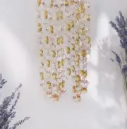 Light Amber and Clear - Lead Glass Crystal - Octagon Chandelier - Prisms Chains