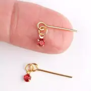 Bulk Buy of 24 Pairs of Antina's Ruby Red Doll Earrings