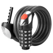 ROCKBRS Bike Cable Chain Lock &Light 5-Digit Password Bicycle Lock Combination