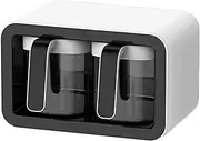Mounted Seasoning Box - Wall Mounted Seasoning Rack, Wall Mounted Seasoning Rack | Multi Grid Design Food Storage Container, Condiment Organizer Flipping Cover for Sugar Chili Powder