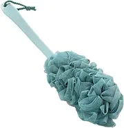 Xiao Hua 3 Pack Back Scrubber Long Handled Bath Brush Soft Mesh Sponge Exfoliating Body Scrub Back Cleaner Loofah Bathroom Shower Accessories for Women and Men (Blue)